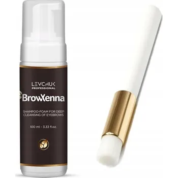 Šampon na řasy a obočí BrowXenna 100 ml + Štětec na mytí řas a obočí Bílý