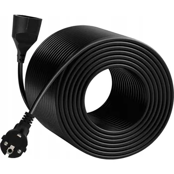 Napájecí kabel PRODLUŽOVACÍ KABEL ZAHRADNÍ STAVEBNÍ ELEKTRICKÝ 20M ČERNÝ