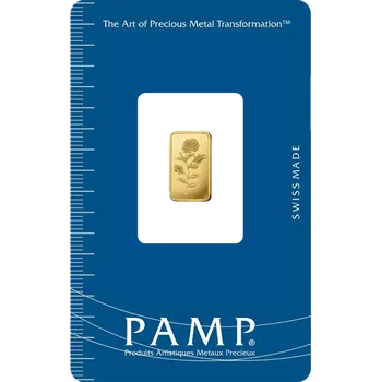 2,5g investiční zlatý slitek Pamp Růže