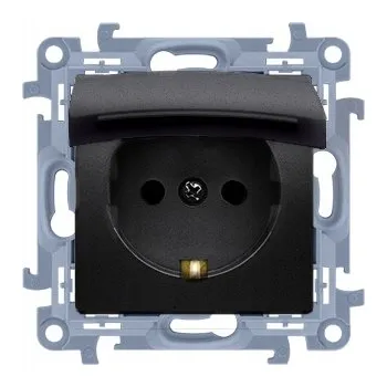 Elektrická zásuvka Elektrická Zásuvka Kontakt-simon černá