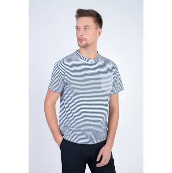 Pánské tričko Pruhované triko z mercerované bavlny Ve volném střihu 195781