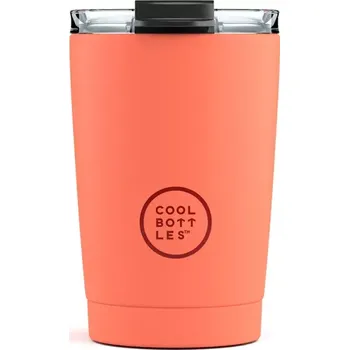 Termohrnek Nerezový termohrnek COOL BOTTLES Pastel Coral třívrstvý 330ml
