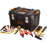 Tactix Vodotěsný kufr s elektrikářským nářadím, 15 ks - TC320361VDE