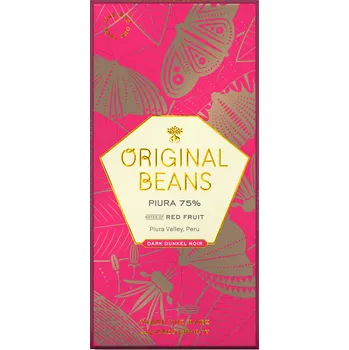 Čokoláda Original Beans Hořká čokoláda 75 % PIURA Peru
