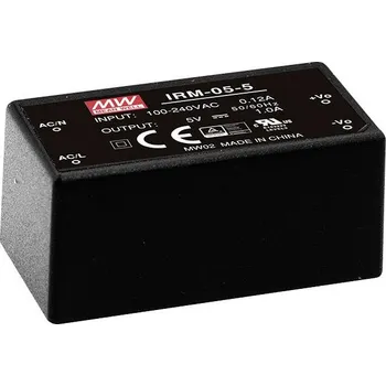 Měnič napětí MEAN WELL IRM-05-5 AC/DC zdroj do DPS 5 V/DC 1 A 5 W