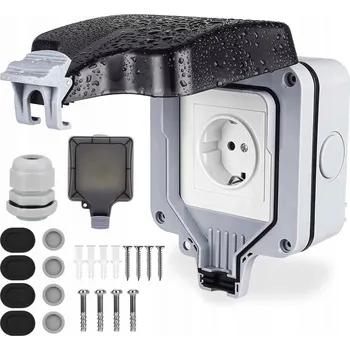 Elektrická zásuvka VENKOVNÍ VODOTĚSNÁ ZÁSUVKA IP66 | VODĚODOLNÁ ZÁSUVKA