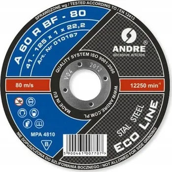 Řezný kotouč Řezný kotouč na kov Andre 010165 115 x 22,2 mm