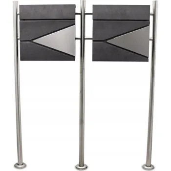 Poštovní schránka Šedá poštovní schránka Bituxx Poštovní schránka a držákem na noviny