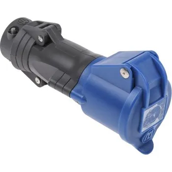 Elektrická zásuvka Průmyslový napájecí konektor Zásuvka, Kabelová montáž barva Modrá, 16A, 200< Arrow/> 250 V