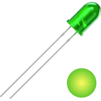 Dioda Quadrios 2111O158 LED s vývody žlutozelená kulatý 5 mm 700 mcd 30 ° 20 mA 2 V