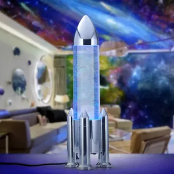 Lampička Trio Leuchten R53571187 APOLLO - Stolní LED RGB dekorativní lampička v designu rakety, LED 0,4W (Dětská stolní lampa v designu rakety)