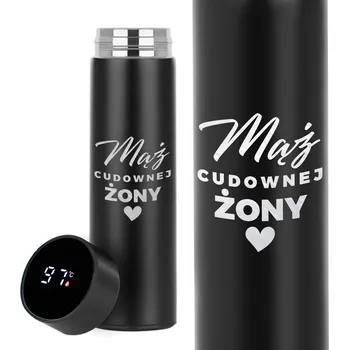 Termoska ČERNÁ TERMOSKA TERMO HRNEK DÁREK VALENTÝN PRO NI JEHO MANŽEL SKVĚLÉ ŽENY