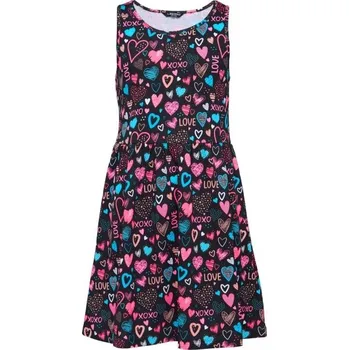 Dívčí oblečení Pohodlné dívčí šaty Lewro EMELA 152/158 Tmavě modrá, Růžová, Tyrkysová