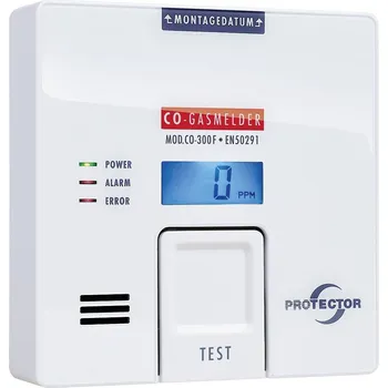 Detektor CO Protector CO-300F, CO-300F detektor oxidu uhelnatého na baterii, detekce oxidu uhelnatého (CO)