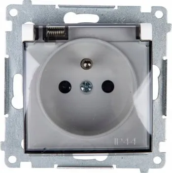 Elektrická zásuvka Jednoduchá zásuvka IP44 s víčkem Simon 54 DGZ1BUZ.01/11A bílá