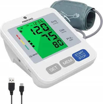 Měřič tělesných funkcí Panacare BSX516 Automatický Pažní Tlakoměr s Podsvíceným Displejem