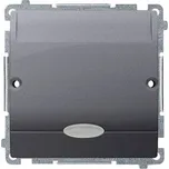 Dvojitý vypínač Klasik, Zápustný Kontakt-simon odstíny šedé BMWH1.02/21