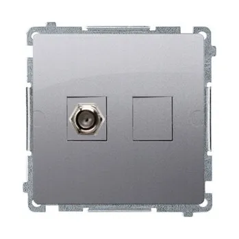 Elektrická zásuvka Základní ocel anténní zásuvka "F" Kontakt-simon BMAF1.01/21