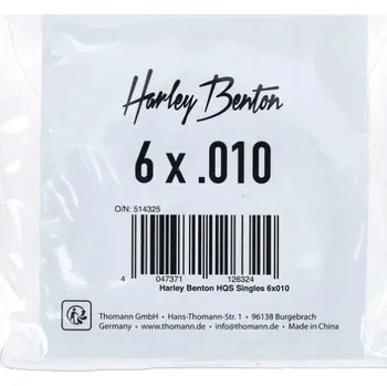 Struna pro kytaru a smyčcový nástroj Sada strun E1 pro kytaru 6 x .010 HQS Harley Benton