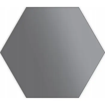 Zrcadlo Zrcadlo grafitové hexagon premium, nástěnná dekorace 230x199mm