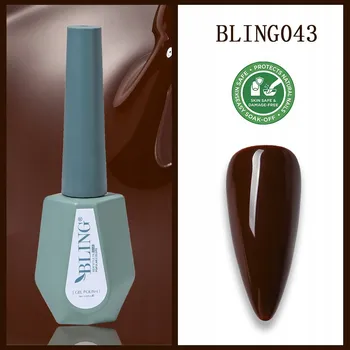 Přípravek na nehty Bling Gel na nehty HYBRIDNÍ LAK Kávový bronz 10 ml č. 43