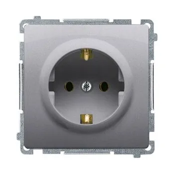 Elektrická zásuvka Elektrická Zásuvka nástěnná Kontakt-simon stříbrná