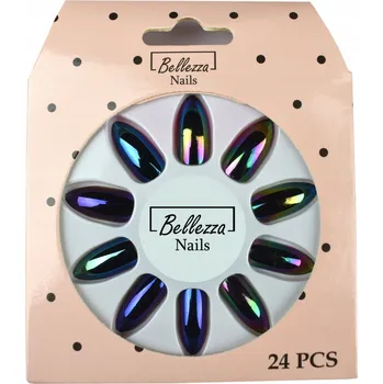 umělá květina UMĚLÉ NEHTY TIPSY DUHOVÉ - 24 ks - ZU6