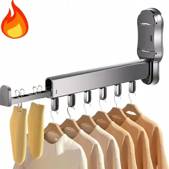 Věšák Folding Clothes Drying Rack Sušák Nástěnný 6 háčků Rozkládací věšák