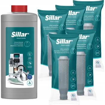 Filtr do kávovaru Sada Sillar pro kávovary Krups Nivona: 5x vodní filtr + odvápňovač 1l