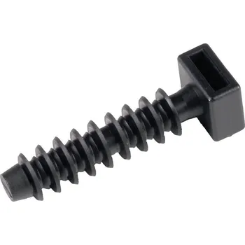 Stahovací páska HellermannTyton LOK01B-PA6HIR-BK (100) úchytka šroubovací 151-80500 černá 100 ks