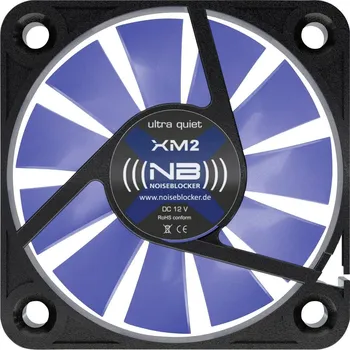 PC ventilátor NoiseBlocker BlackSilent XM-2 PC větrák s krytem černá, modrá (transparentní) (š x v x h) 40 x 40 x 10 mm