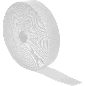 Zip Quadrios 25CA517 pásek se suchým zipem, ke spojování, háčková a flaušová část, bílá, metrové zboží