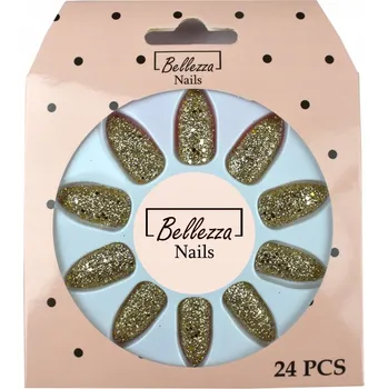 umělá květina TIPSY NA NEHTY UMĚLÉ TŘPYTIVÉ -24 ks- ZC13