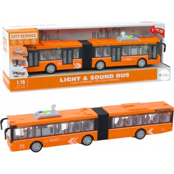 autíčko Kloubový autobus Sferazabawek 1:16, vícebarevný, s otevíracími dveřmi