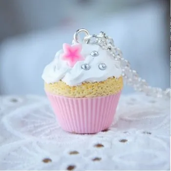 Řetízek Prosperk Řetízek s přívěskem Fimo - cupcake růžový S3696