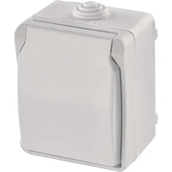 Elektrická zásuvka Zásuvka nástěnná, bílá, IP54