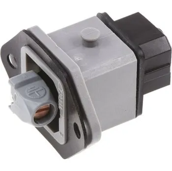 Elektrická zásuvka Průmyslový napájecí konektor barva černá, šedá řada ST zásuvka montáž na panel 2P plus E přímý 16A 250 V AC/DC