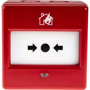 vypínač Eaton Nouzový spínač pod rozbitným sklem, Rozbití skla, Požární hlásič, Venkovní, Červená, materiál krabice: ABS,