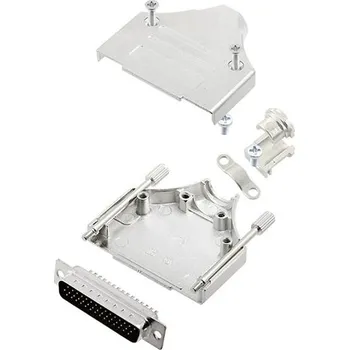TRU COMPONENTS TCMHDM25HDP44K 7709632 sada D-SUB kolíkové lišty 180 ° Pólů: 44 pájecí kalíšek 1 ks