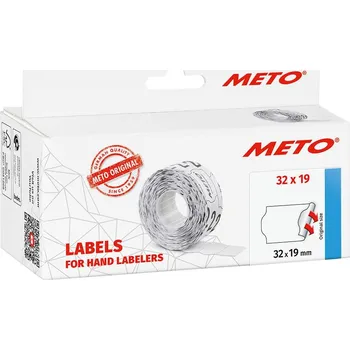 Kotouček do pokladny a tiskárny štítků METO cenovky 30007366 trvalé Šířka etikety: 32 mm Výška štítku: 19 mm bílá 1 ks