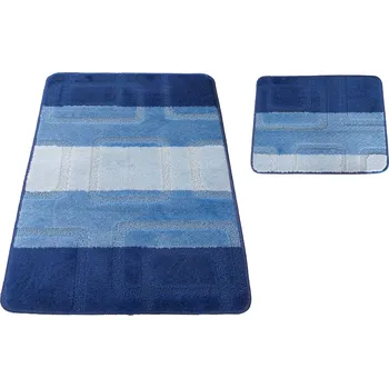 Koupelnová předložka Sada koupelnových koberečků Montana 04 - letní modrá