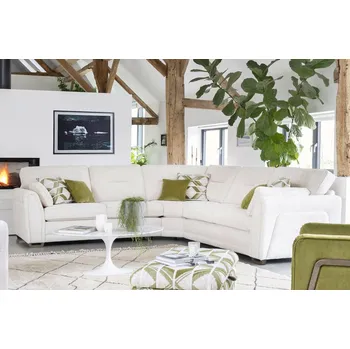 Pohovka BARRINGTON FURNITURE Stylová rohová sedací souprava Aalto béžová jednobarevná