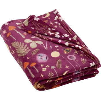 deka Fialová deka z mikroplyše 130x170 cm Enchanted Twilight Animals – Catherine Lansfield ID_1801703