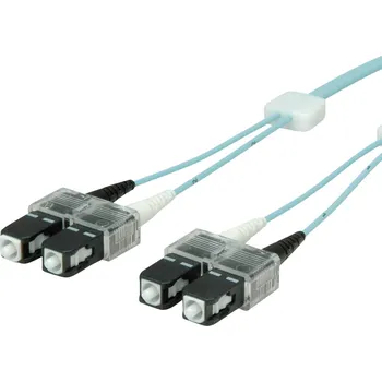 Audio kabel Easylan LSD31100020 optické vlákno optické vlákno kabel 2.00 m tyrkysová 50/125 µ Multimode OM3