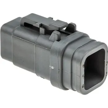 Elektrický konektor Automobilový konektor, počet kontaktů: 6 barva Šedá, Samec izolace krimpováním, řada: DTM, 7.5A, počet řad: 2