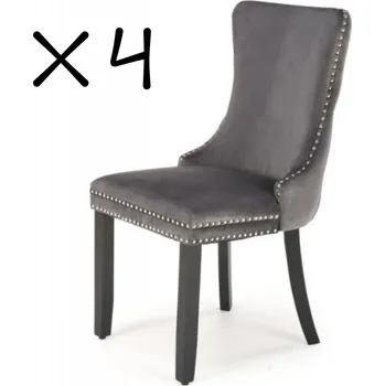Nábytek Halmar Set 4 kusů jídelní židle ALDA šedá