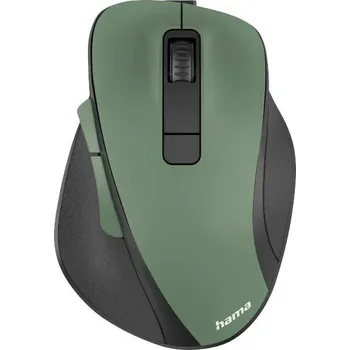 Myš Hama optická ergonomická myš, přenos bezdrátový, 6 tlačítko, 1600 dpi, lesní zelená