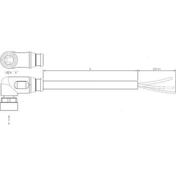 TE Connectivity upravený zástrčkový konektor pro senzory - aktory, 1-2273011-1, piny: 4, 1.50 m, 1 ks