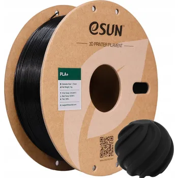 Filament PLA filament+ eSUN 1,75 mm 1 kg černý