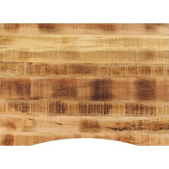 Stolová deska Stolní deska s výřezem 100x80x2,5 cm masivní hrubý mangovník Hnědá 370190